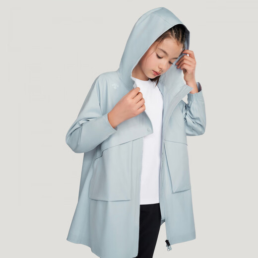 迪桑特（DESCENTE）儿童MOVEWEAR系列女童山峰夹克外套梭织上衣 LB-LIGHT BLUE 140