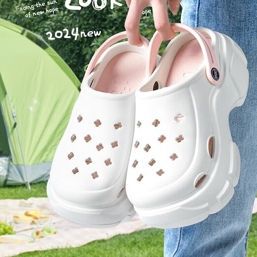 Lidani (Tzldn) Dick-Soled-Lochschuhe für Frauen 2025 Sommer neues Hochhaus, Anti-Rutsch, Scheiße, Operationssaal Pantoffeln, Außensandalen für Frauen