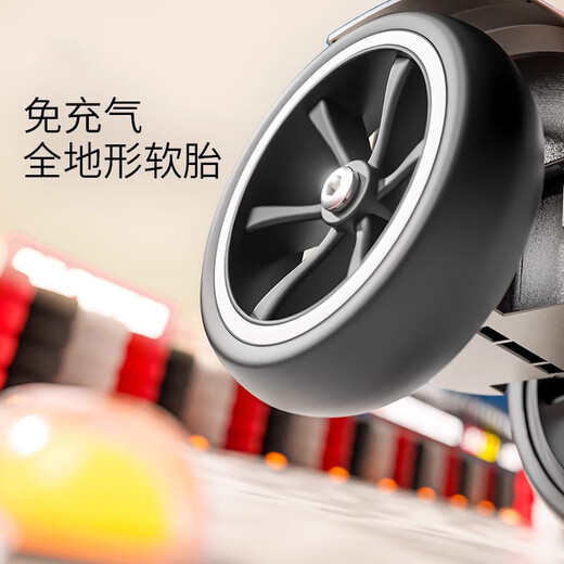 创京懿选卡丁车成年人2025款儿童电车卡车四轮带遥控宝宝玩具车可坐人折叠 白色【单驱】免安装+发泡轮+可折 电力驱