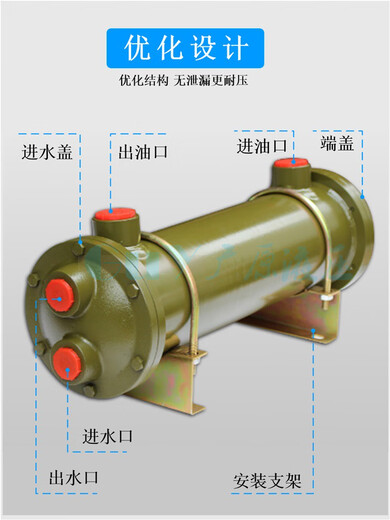 液压水冷散热器油冷却注塑机换热器OR-100/200铜列管式水循环液冷 OR60048条纯铜管 1098元