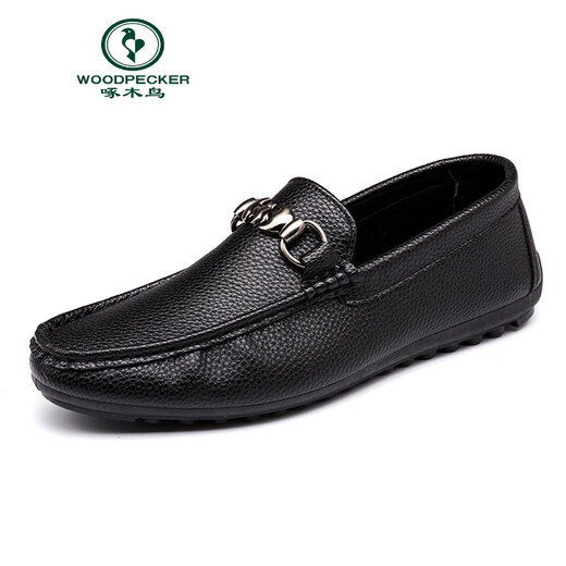 Specht Frühling und Sommer Neue Herren Beanie Schuhe Lazy Schuhe Low top treibende Lederschuhe weiche Oberfläche Weiche Sohle trendige Herren -Freizeitschuhe Weiß 9230 42