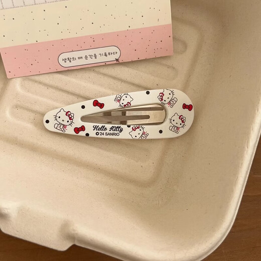 Girly Heart Sanrio Hello Kitty Water Drop BB Clip Fun Hair Clip Bangs Side Clip Versatile Small Fresh Hair Accessories for Women Hello Kitty BB Clip 4 Pack