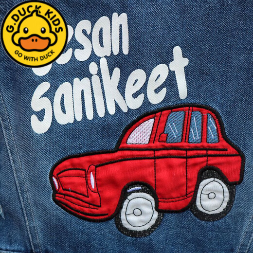G.Duckkids Kinderweste 2023 Neue Jungen Koreanischer Stil Frühlings- und Herbstweste Baby Weste Top Denim Jacket Horse Clip Tide Gitarrenseite (Single Weste) 130 Empfohlene Höhe 125-130 cm 7-8 Jahre alt