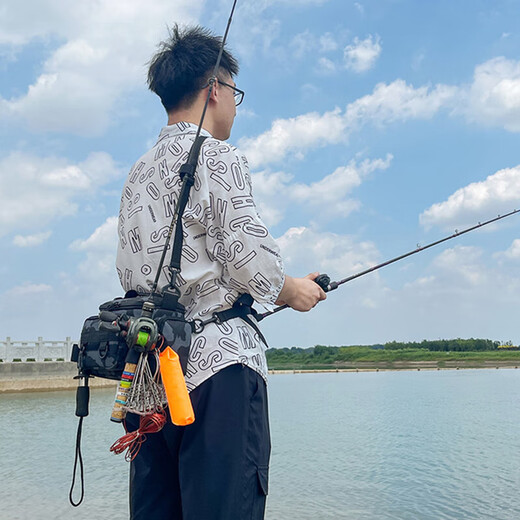 
Yundu Luya bag multi-functional waist bag Luya backpack fishing rod bag one shoulder crossbody plug rod raft rod bag black camouflage road special offer black camouflage (medium size)