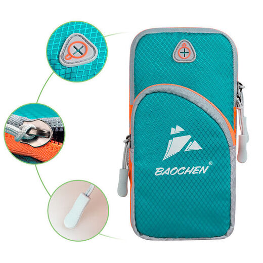 Chaosihui running mobile phone arm bag fitness sports equipment unisex arm strap wrist bag mobile phone arm bag storage bag blue diamond pattern large capacity + can't be thrown away fitness coach