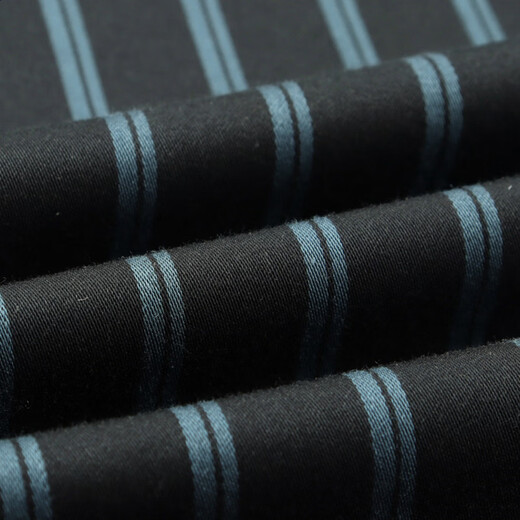 YOUNGOR long-sleeved shirt men's striped DP no-iron shirt cotton stretch fabric anti-wrinkle flat easy care shopping mall same style gray blue 41