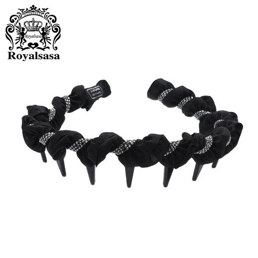 Royal sasa royal salsa large tooth comb hair hoop broken hair wavy headband high skull versatile hairpin imitation crystal headband hair accessories