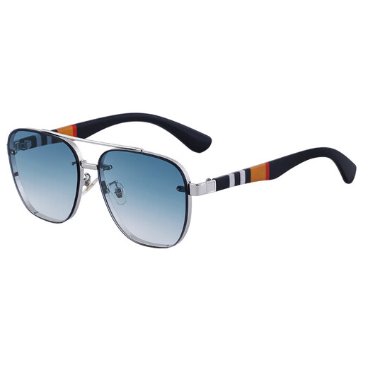 Jiemanguo European et Américain Fashion Frame sans cadre Crame carré Sang Cadre de soleil Lunettes de soleil à la tendance des lunettes de soleil pour les lunettes transfrontalières féminines C2 Golden Tea Golden