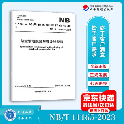 NB/T 11165-2023 Design regulations for anti-dancing of overhead transmission lines