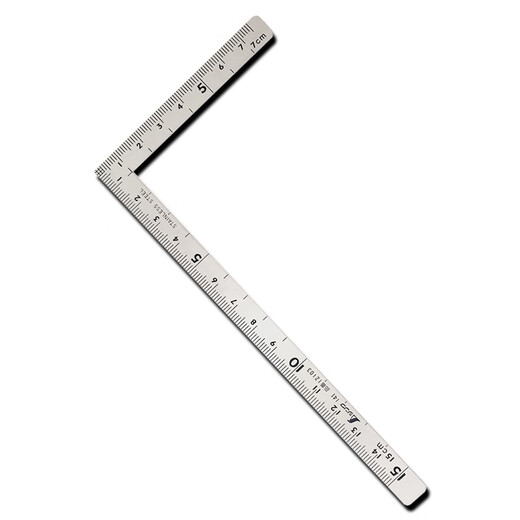 Él jiagong anime japonés shinwa penguin mini regla de ángulo recto 90 grados de ángulo de acero inoxidable regla de regla de regla curva pequeña 10x5cm (12101)
