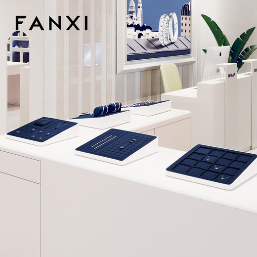
FANXI [New Product] Jewelry Display Plate Display Props Ring Necklace Earrings Counter Jewelry Display Stand Blast Ring Plate (4_1 Plate)-P15913