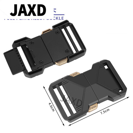 JAXD古格缇男士腰带2025新款户外战士黑骑士对插扣皮带弹力舒适裤带女 6187-黑色 110cm
