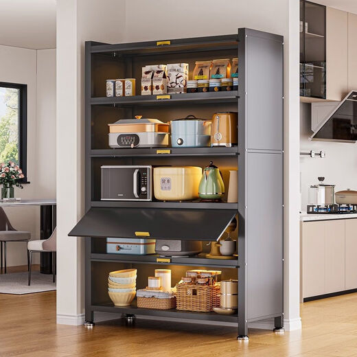 Kashiman balcony storage cabinet outdoor steel bathroom living room sundry integrated wall storage locker multi-layer sun protection gray full carbon steel storage cabinet platform QC certification 5 doors length 100* width 42* height 183cm