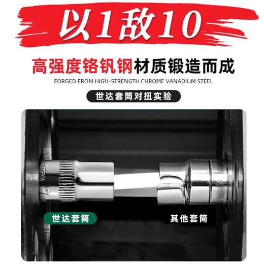 世达套筒小飞中飞大飞外六角套筒头棘轮扳手套管头1213141719 小飞5.0mm6.3mm系列1/4-11304