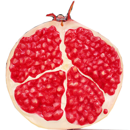 Customized Fiberglass Pomegranate Sculpture Large National Unity Theme Ornament Creative Painted Pomegranate Seed Spiritual Sketch Single Product 2 Drawings Customized Deposit