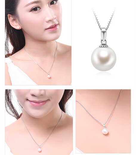 DYAI freshwater mother-of-pearl pendant single clavicle chain classic simple 925 sterling silver high quality necklace pendant temperament 12mm-13mm
