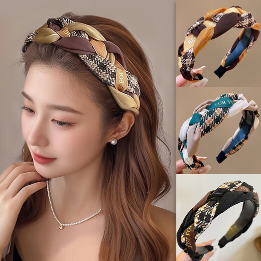 Dingjing headband light luxury 2025 new headband women's high-end going out headwear high-end high-ceiling hair hole pressing hair and face wash