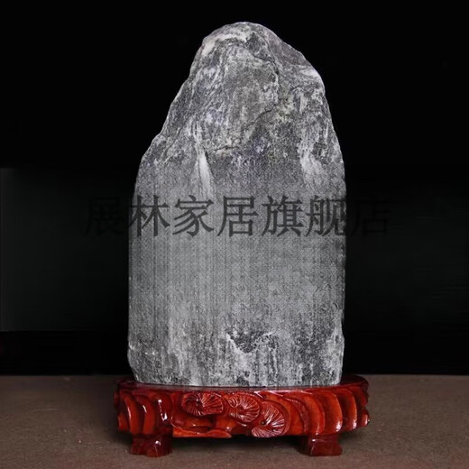 正宗泰山石天然原石摆件办公室靠山石家用室外泰山石敢当镇宅室内 1048