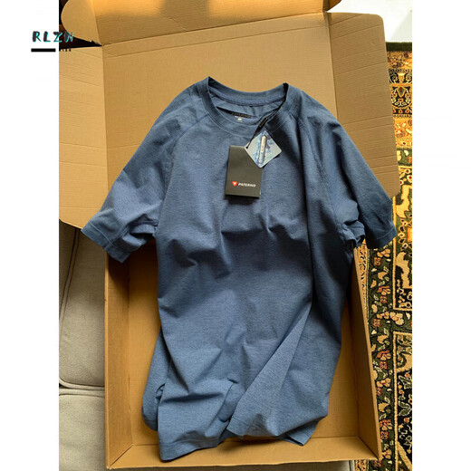RLZN deep sea blue ice silk quick-drying t-shirt men's summer cool breathable running sports cycling jersey thin sweat-absorbent half-sleeve gray L suitable for 120-135Jin Jin equals 0.5 kg