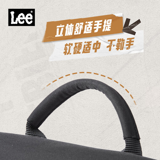 LEE trendy backpack high school junior high school college school schoolbag female commuting simple large capacity travel backpack male computer bag black