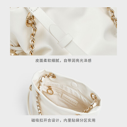 Charles/Keith25 Autumn New Product Soft Strising Cadena simple Bolsa de la suerte Bag Ck2-80151536