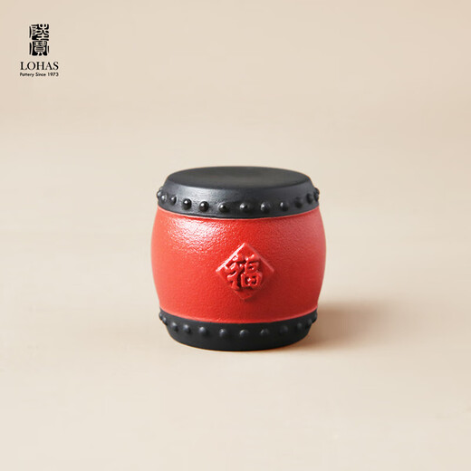 Lu Bao high-end complete set of Kung Fu tea set for home office ceramic teapot teacup set gift box Jinxihuan tea set single lid - red