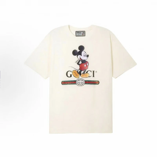古驰（GUCCI） Love Parade FW22 字母圆领短袖  落肩袖T恤 女款 节日送礼 灰白色565806-XJB66-9756 L