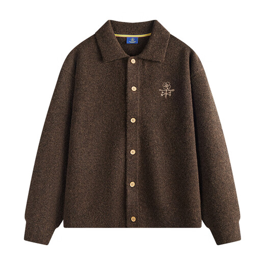 
NVGYOUNG Italian small sailing boat men and women same wool knitted cardigan autumn and winter lapel loose casual sweater men's jacket