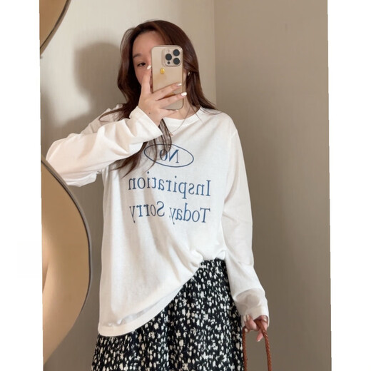 
Niche design new Tennis long-sleeved sunscreen blouse for women with loose and versatile long-sleeved GXXX95-60051 White L