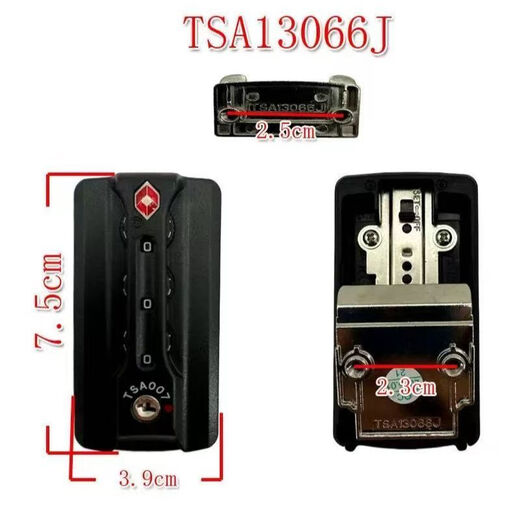 Xianluan TSA-13066 Madura de la maleta Customs Password Bloqueo de la caja de 2 hoyos Localización Bloqueo de la hebilla Bloqueo de dos hoyos Customs Long Long 13066J Silver 1 (con