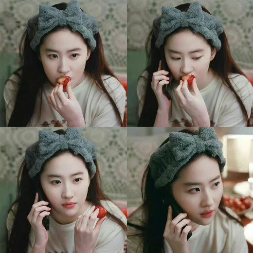 Jingyouyu headband for women to wash face, apply makeup and apply facial mask, special non-slip hair band that does not wet hair and does not press bangs. Liu Yifei's same style. Xu Hongdou's same style in gray