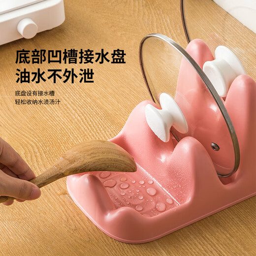 Added pot lid rack sitting pot spatula spoon storage rack kitchen countertop household artifact chopping board storage rack pot lid rack