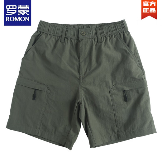Romon Summer Japonais rétro Multi-poche shorts de travail Men lâche droit à l'extérieur à séchage