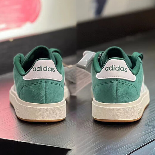 阿迪达斯 （adidas）休闲鞋男鞋女鞋2025新款夏季运动鞋Grand Court低帮板鞋IE4595 IH6187绿色翻毛皮鞋面 36