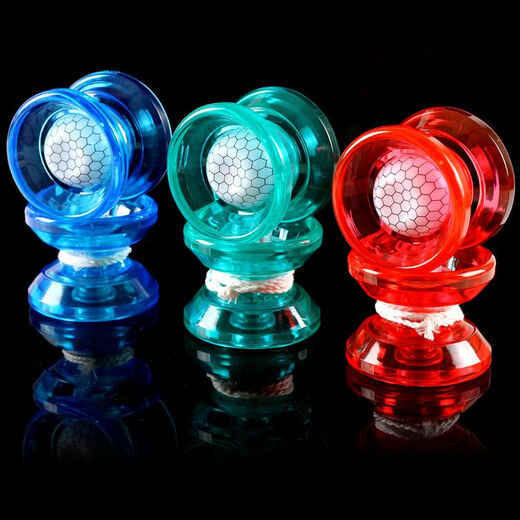 Ai Yu yoyo Детские игрушки Специальный хрустальный йойо живой сон вихрь йойо, начинающий мальчик, новый хрустальный синий йойо [красочный двойной сияние]