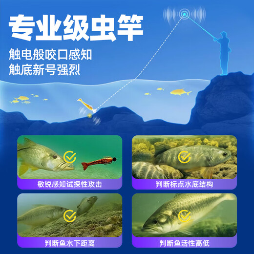 创威虫影路亚竿鱼竿枪直柄碳素鳜鱼鲈鱼超快调黑坑虫竿24新款 682m 【2.03米】CL/富士SIC环 枪