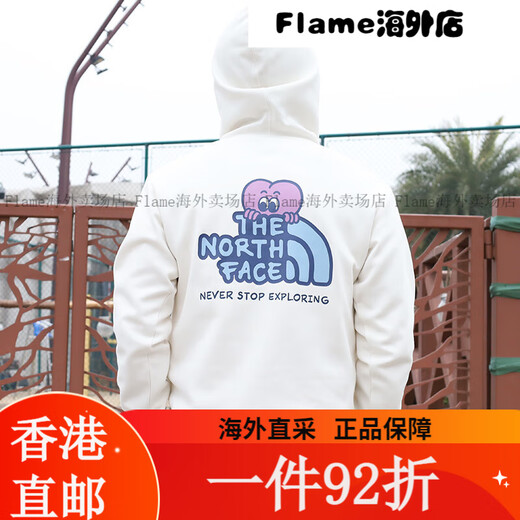 La sudadera de la cara norte en el lado norte para hombres y mujeres 24 Dragon Year Spring and Summer Nuevos deportes de ocio al aire libre White/QLI XS160 Todos los tamaños