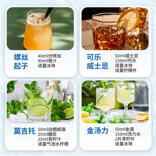 Gorian whiskey vodka gin rum liqueur cocktail wine base 8-pack set with free bartending tools