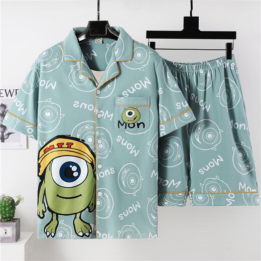 Ukuhpk Summer Pyjamas Men's Men's Short à manches à manches courtes de grande taille de vêtements décontractés de grande taille de dessin animé 3271 # [haute qualité] M norme (High 165100Jin [Jin est égal à 0,5 kg]))