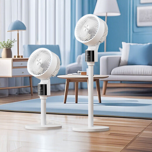 Intelligent Voice Shaking Air Circulation Fan Home Bedroom Silent Floor Fan Office Powerful Refrigeration Air Conditioning Fan Stand Standalone Small Electric Fan Level 1 Energy Consumption Upgraded Remote Control Model Long-distance Remote Control | Negative Ion Purification 2025 New Upgraded Model