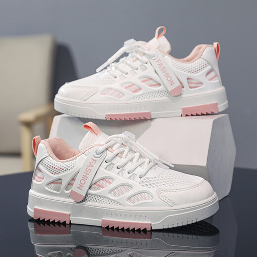 Nezha Ao Bing Limited 2025 Neue vier Saison atmungsaktive weiche alleinige Anti-Rutsch-Kinder kleine weiße Schuhe Sportschuhe Bailan 34