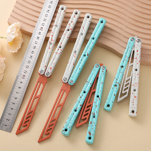 Borderless Siren v3 ceramic gradient splash ink training knife practice blade 7 series glass static model 6 series white and blue gradient