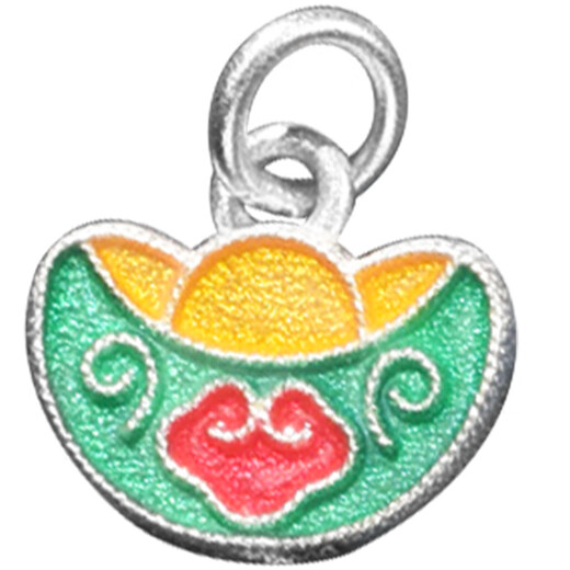 Wuyue Old Silver Shop Pure Silver Enamel Silver Products 999 Pure Silver Color Rhyme Accessories Exquisite Small Flowers DIY Silver Accessories Small Blue Flower Accessories