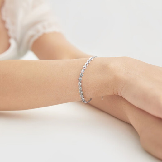 Chow Sang Sang (CHOW SANG SANG) platinum bracelet Pt950 wheat ear bracelet for women 91961B 19 cm