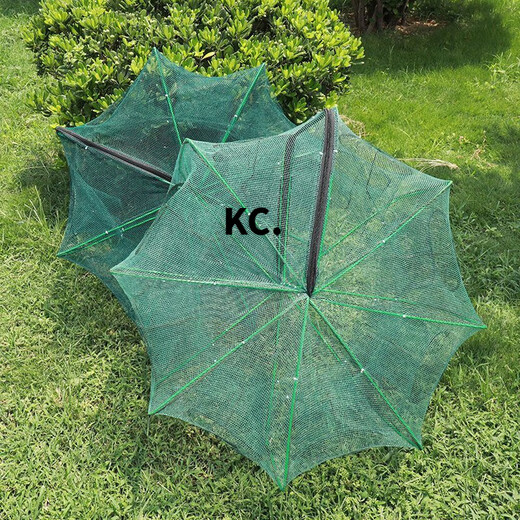 Kaooseen new folding fish cage, shrimp cage, fish net, shrimp net, crab fishing net, fishing net, loach cage, eel cage, lobster net, luxury fishing shrimp cage 6 holes + gift bag