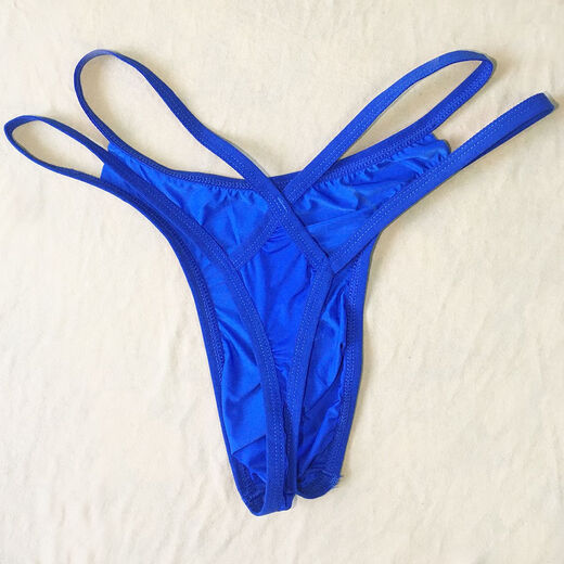 Männer sexy thong sexy Unterwäsche Doppelte dünne Gürtel u konvexe Eisseide durchscheinende bequeme atmungsaktiv