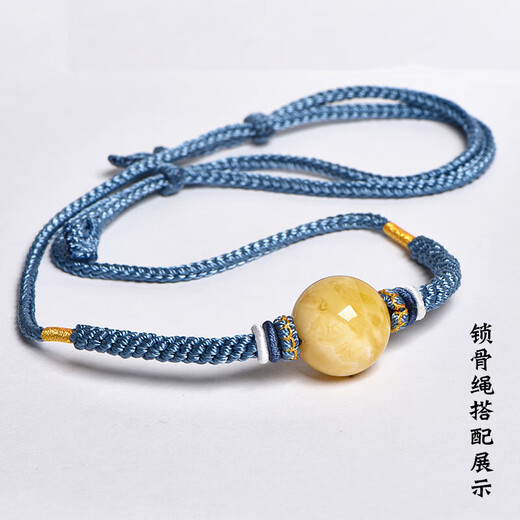 Jiayan raw ore Russian material beeswax large round bead single beads Vajra Bodhi monkey head bracelet beads collarbone pendant with beads approx. 18.8mm number 9274 Dida certificate