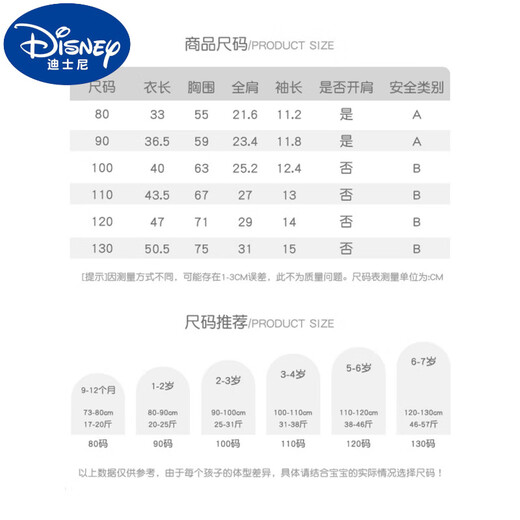 Disney girls T-shirts, children's baby A-class short-sleeved 2025 new cartoon children's pure cotton tops, infant and toddler summer clothing, hot-selling AP14109 purple 80 Recommended height 76-85cm 9-12 months