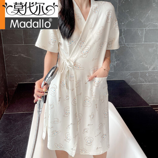Modal Kimono Nachthemd Mädchen Sommer reines Baumwoll kurzärmelige Bademantel Dünne Yugui-Hund Japanischer Cartoon Pyjama 2025 neuer Stil 653 m