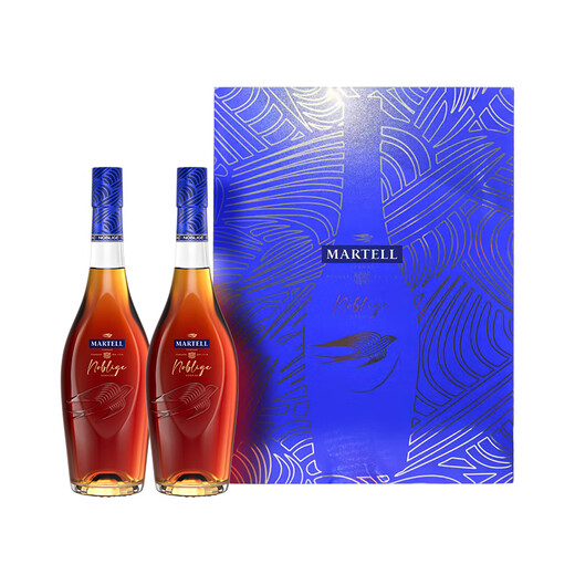 马爹利（Martell）名士VSOP 干邑白兰地 洋酒 法国进口 送礼佳选 【限定礼盒】名士500ml*2瓶